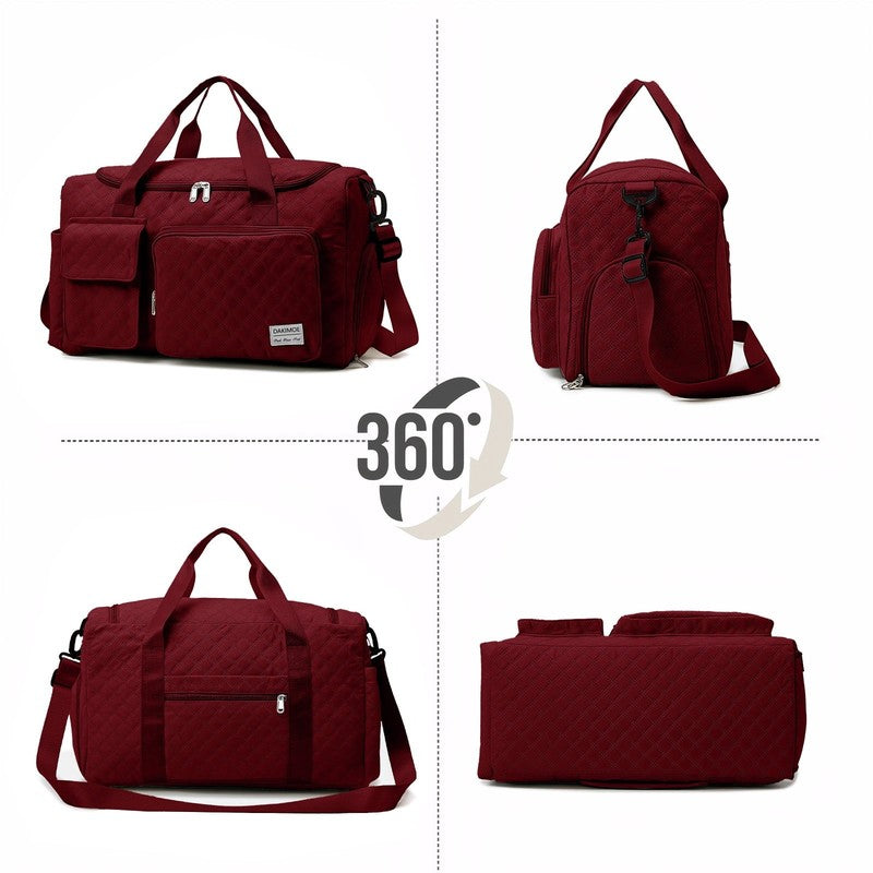 Travel Duffle Bag for Women Men, Weekender Overnight Bags Carry on Gym Bag with7