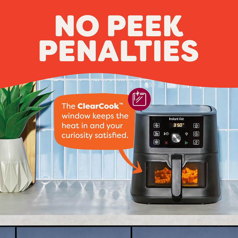 4Qt Vortex 6 in 1 Mini Air Fryer Air Fry Roast Bake Reheat Black3