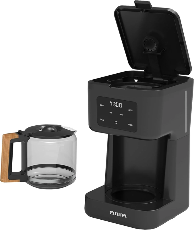 12-Cup Programmable Coffee Maker with Reusable Filter LED Indicator Black4
