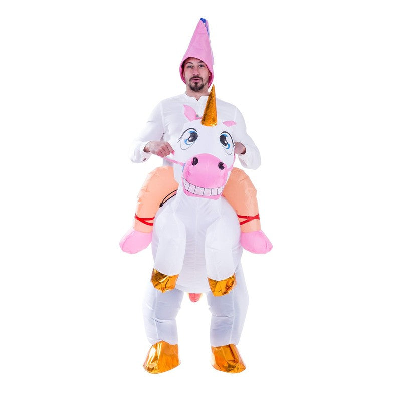 Ride On Unicorn Inflatable Costume for Adults Fun Halloween Dress Up Party3