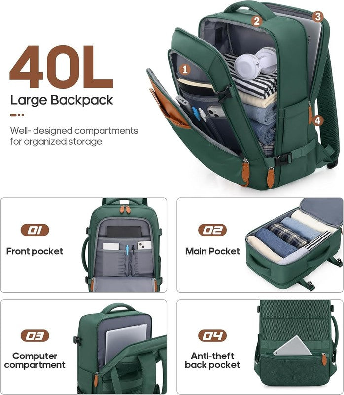 3 Piece Luggage Set 20" Carry On Spinner Hardside Suitcase w/ TSA Lock Green4