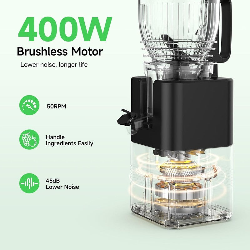 400W Cold Press Juicer, 5.8" Wide Feed Chute Slow Masticating Juicer Machines fo4