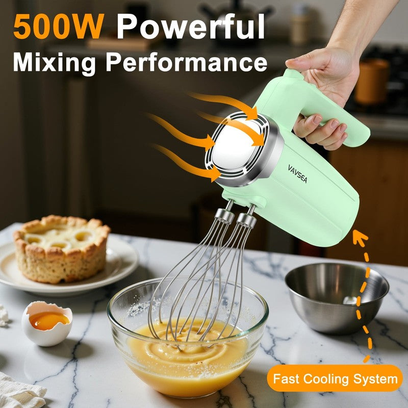 Electric Hand Mixer with 32 Attachments, Includes 2 Whisk, 2 Dough Hooks, 2 Beat2
