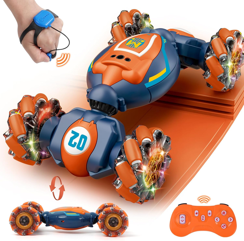 Gesture Sensing RC Stunt Car 4WD Hand Control Lights Music Kids10