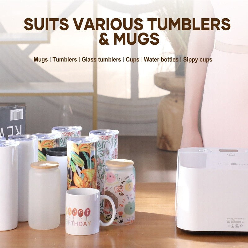 Auto Tumbler Mug Heat Press for Sublimation DIY Cup Printing Fits Various Mugs5