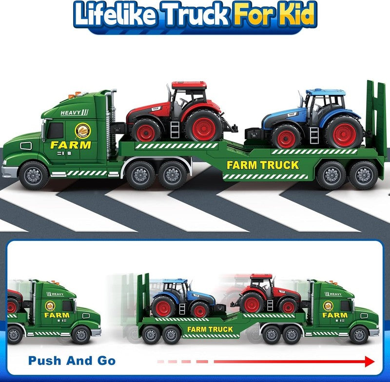 Toddler Boy Toys, Extra Large Farm Truck with Tractors, 3 in 1 Vehicle Car Truck4