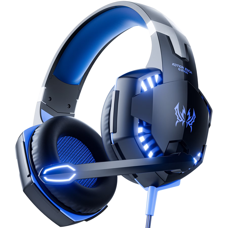 Gaming Headset PS5 PS5 Pro PS4 Xbox Series X/S PC 3.5mm Mic LED9
