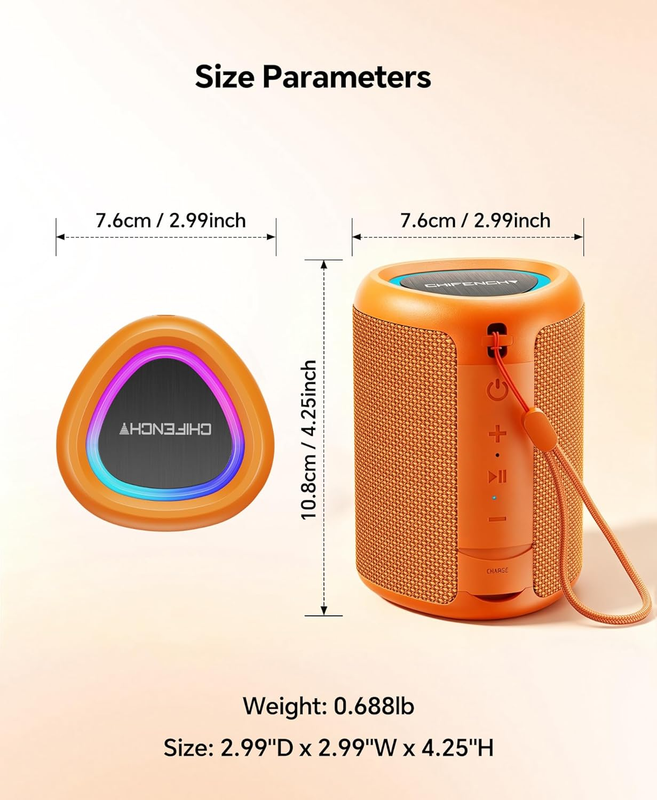 Portable Bluetooth Speaker BT 5.3 IPX5 Waterproof TWS Beach Pool Travel8