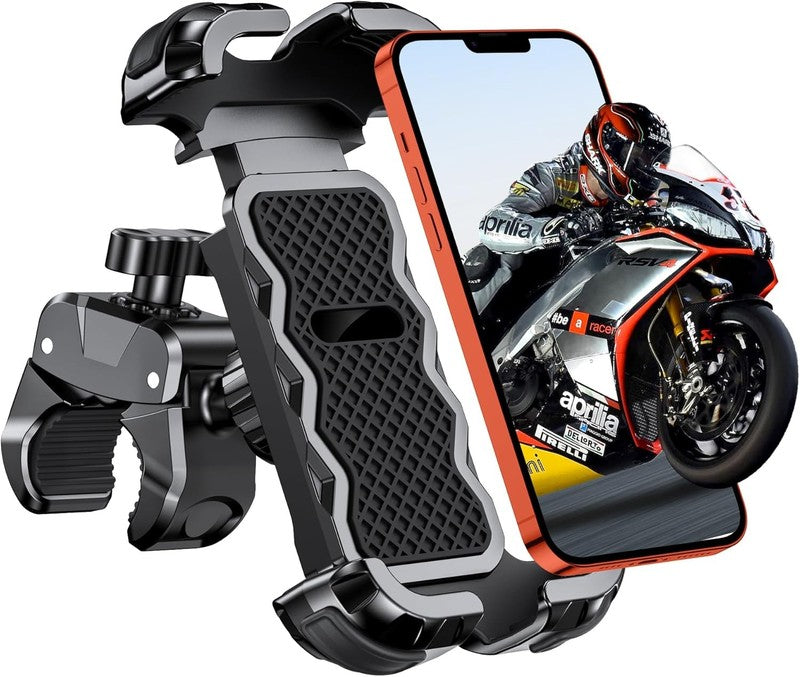 Motorcycle Bike Phone Mount 360° Rotatable Secure Lock Holder Fits 4.7-6.7"7