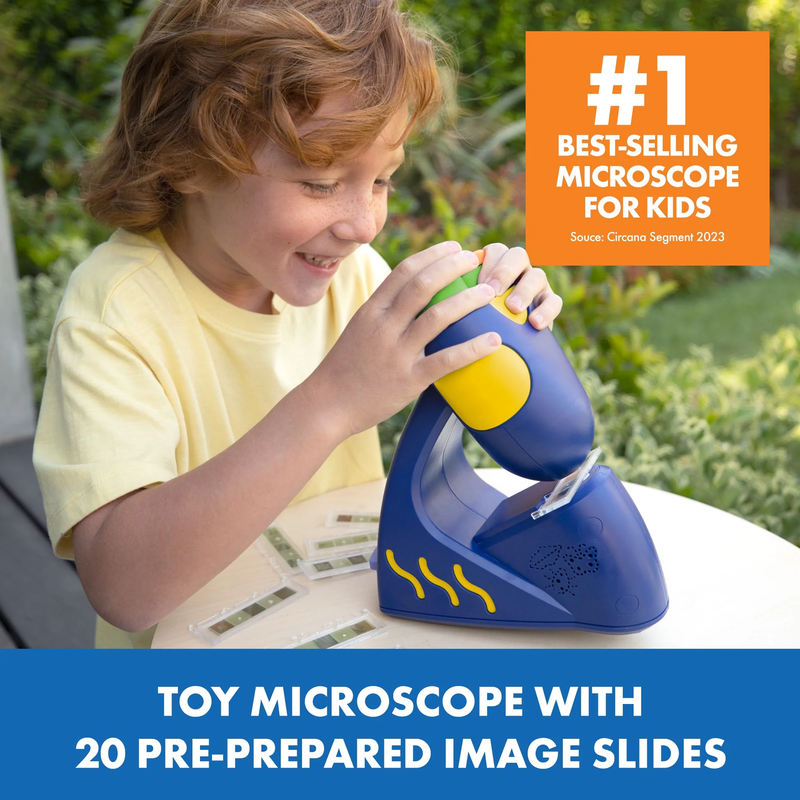Geosafari Talking Microscope, 21 Piece Set with Prepared Slides, Science Toy for1