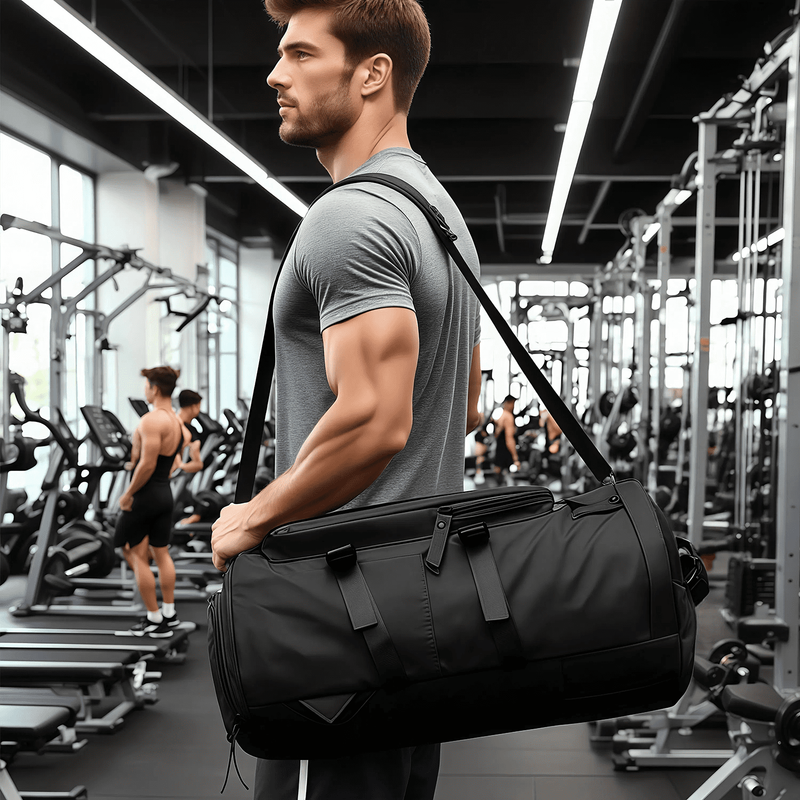 Gym Bag for Men & Women, Ventilated Shoe Compartment & Wet Pocket, Water-Resista3