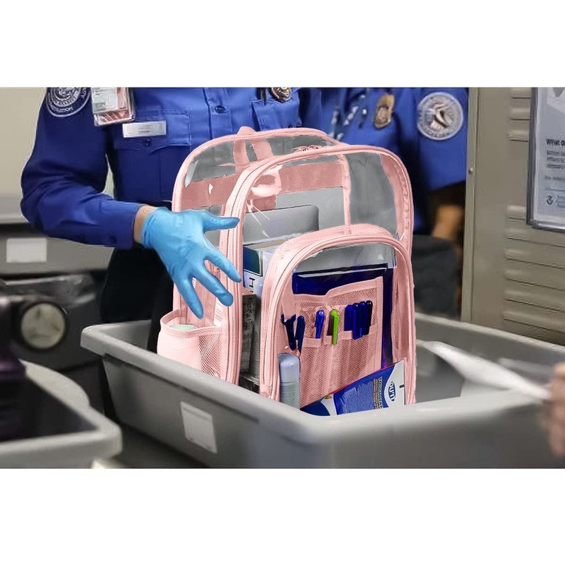 Waterproof Clear Backpack Heavy Duty PVC Transparent Large Capacity Backpack wit5