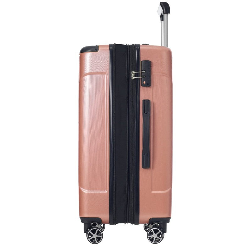 Carry on Luggage 24 Inch, ABS+PC Lightweight 65L Capacity Hardshell Suitcase wit7