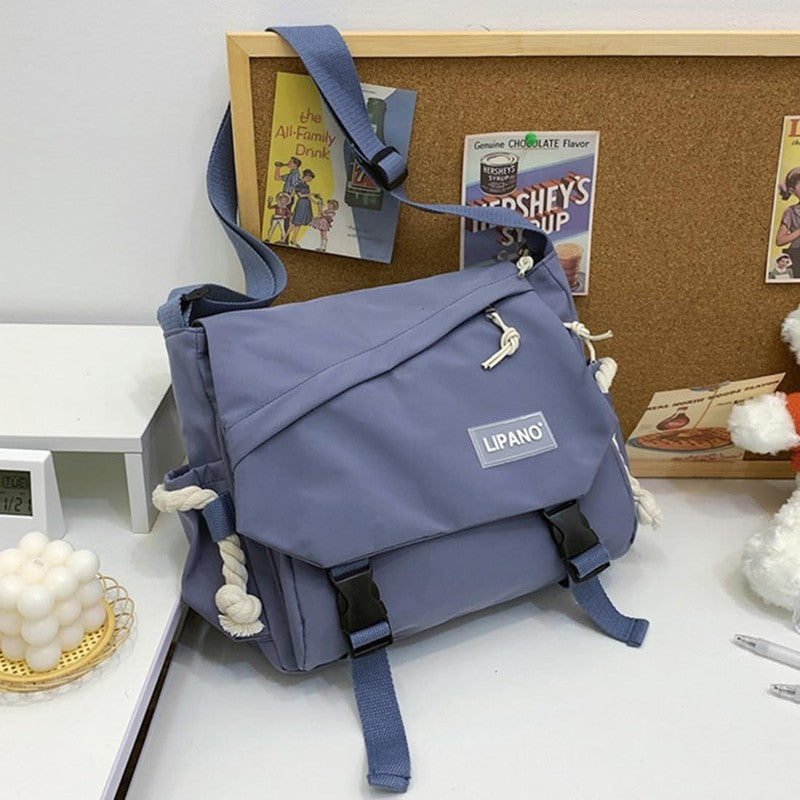 Aesthetic Crossbody Bag Cute Pins Nylon Messenger Japanese Kawaii Shoulder Bag6