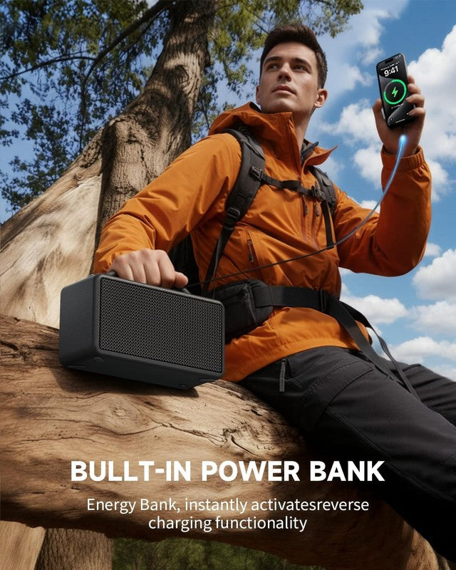 80W Portable Bluetooth Speaker 20H Playtime Subwoofer TWS Black5