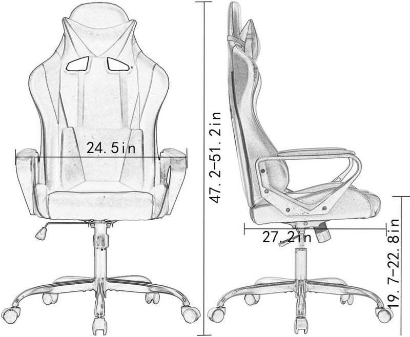 Ergonomic High Back Gaming Chair with Lumbar Support for Office & PC Use1