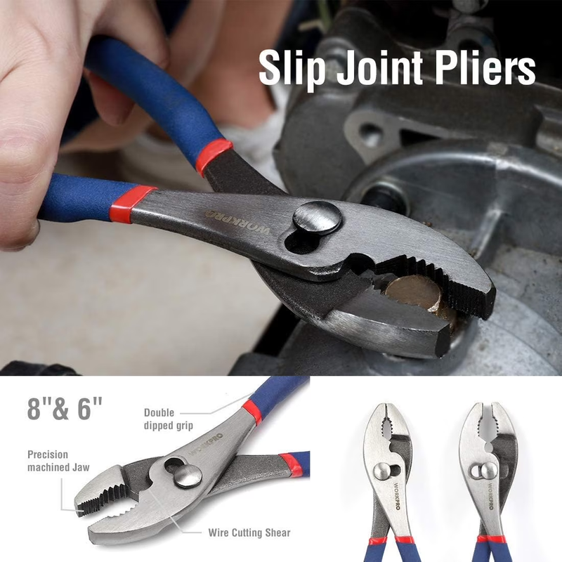 7Pc Pliers Set Groove Joint Long Nose Slip Joint Linesman Diagonal DIY Tool Kit6