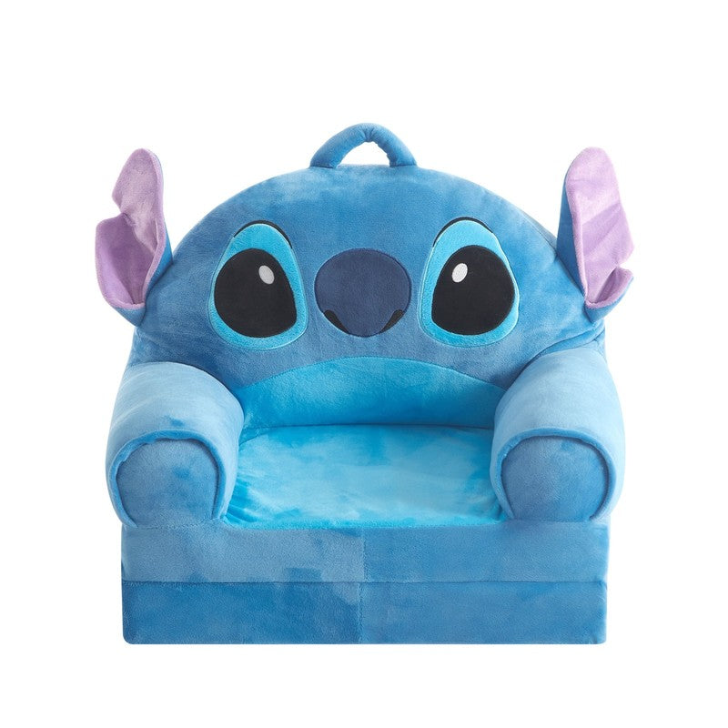 Stitch Blue Polyester 2 In 1 Flip Out Chair for Toddlers0