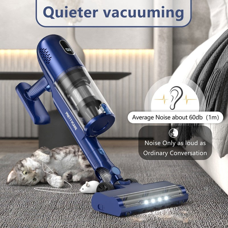 Cordless Vacuum Cleaner, 30Kpa/45Min/7 In 1 Stick Vacuum with Foldable Pole, P110