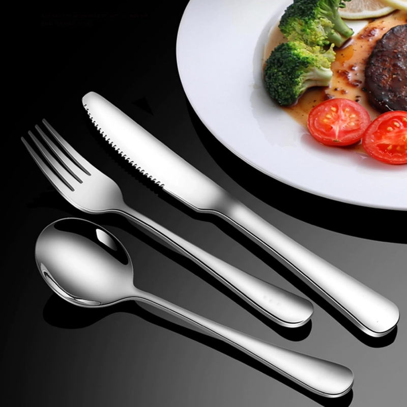 49Pc Stainless Steel Silverware Set for 8 w/ Organizer Steak Knives5