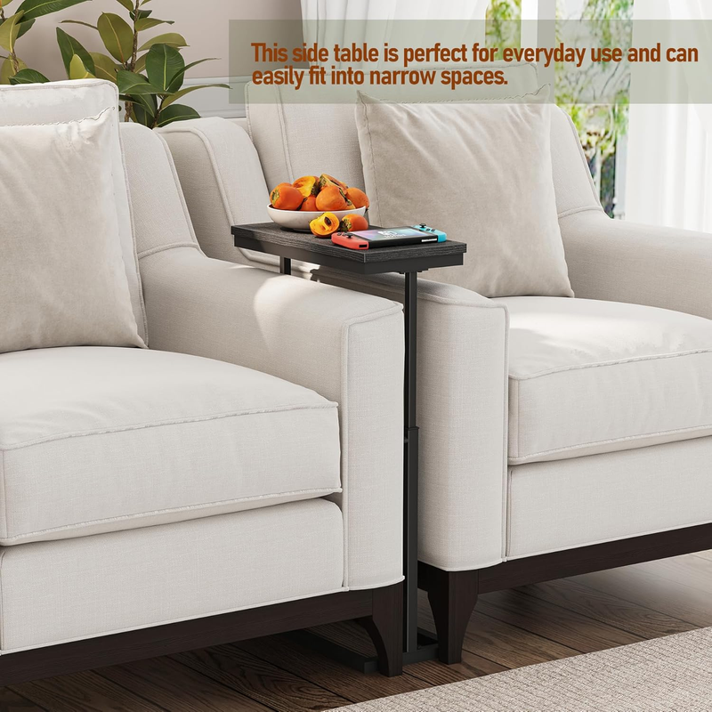 Black End Table Side Sofa Table Tall Couch Table Living Room Bedroom4