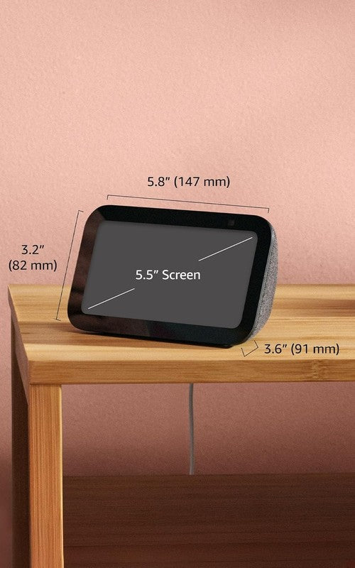 Echo Show 5 (Newest Model), Smart Display with Alexa+ Early Access, 2X the Bass 3
