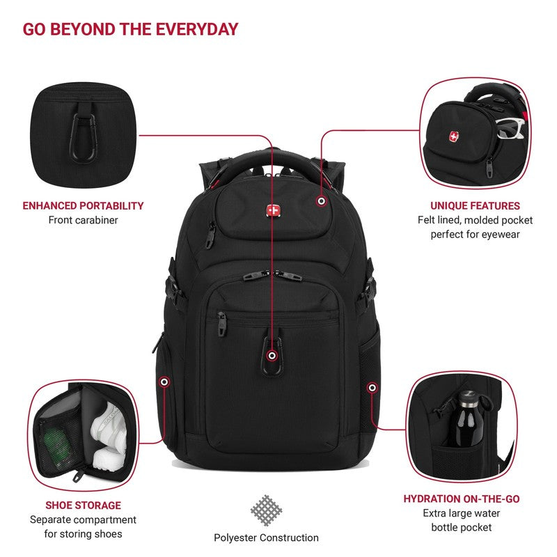 Stride Scansmart Laptop Backpack, 17" Padded Compartment, Travel & Everyday Use,4