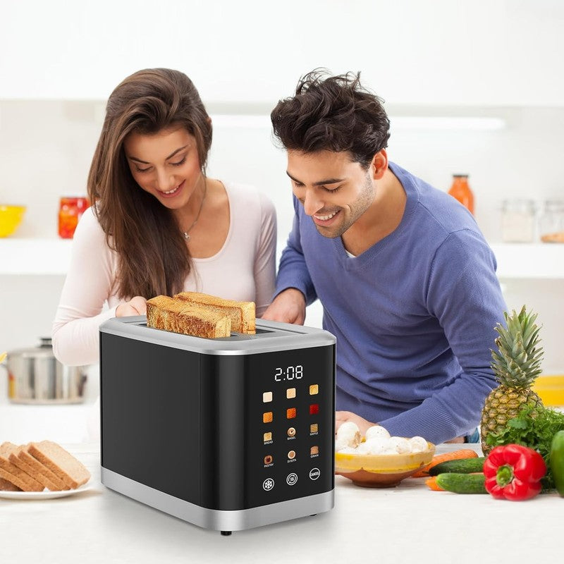 Touch Screen Toaster 2 Slice Digital Timer 6 Modes Wide Slots6