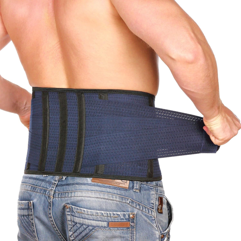 Back Support Brace Large 38 45"   Adjustable Lumbar Belt, 6 Ribs, Unisex9