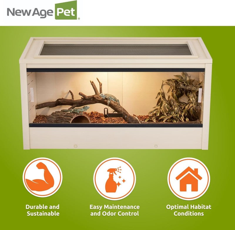 ECOFLEX 36" Reptile Habitat w/ Sliding Glass Doors Maple/Black/Grey Medium6