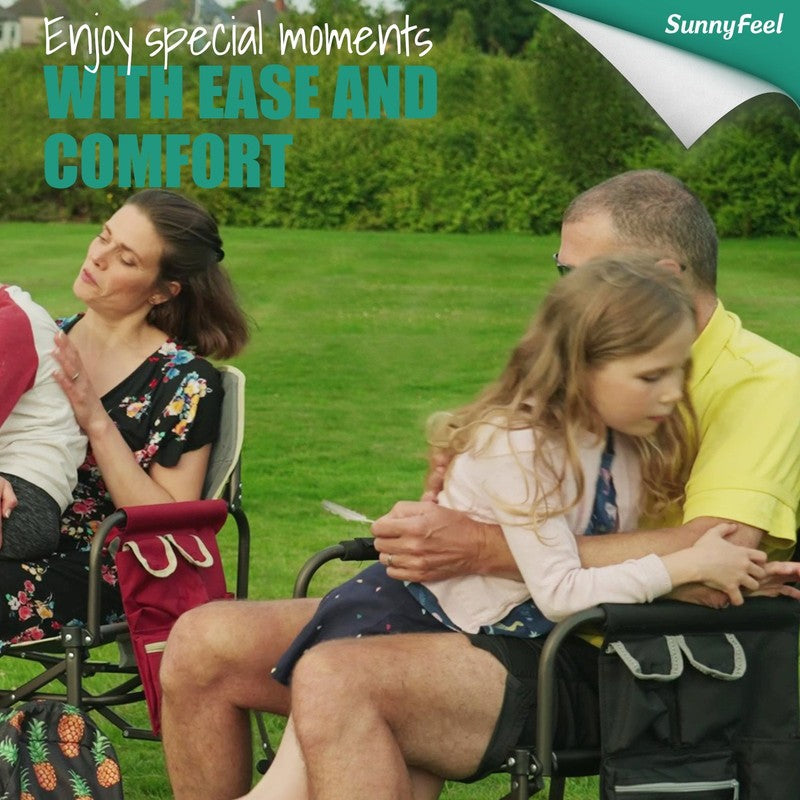 Camping Directors Chair, Heavy Duty,Oversized Portable Folding Chair with Side T8