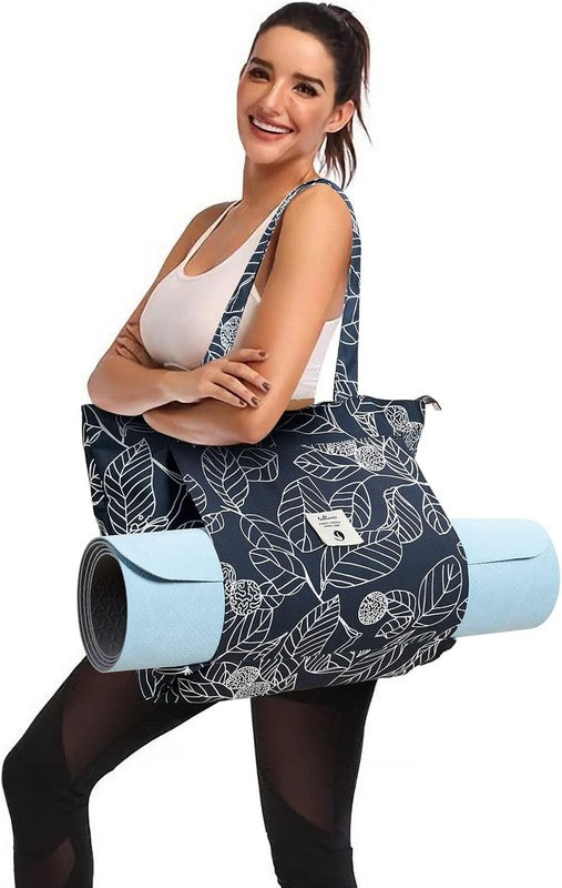 Yoga Bags for Women with Yoga Mats Bags Carrier Carryall Canvas Tote for Pilates4