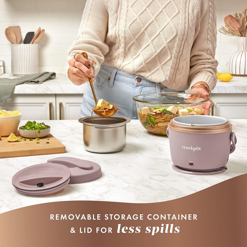 Crock-Pot 20oz Portable Electric Food Warmer Lunch Box Spill-Proof Keeps  Warm3