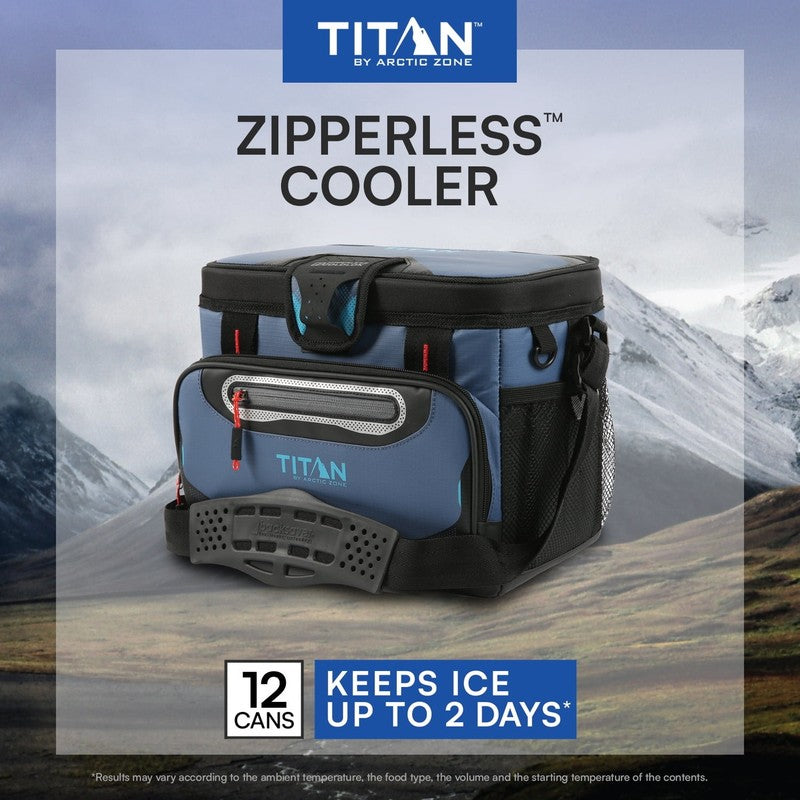 12 Can Zipperless Soft Cooler, 8 Quart, Ocean Blue5