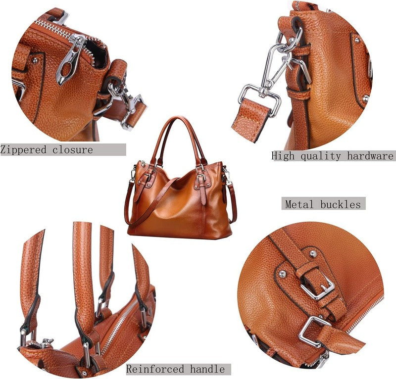Genuine Leather Purses and Handbags for Women Tote Shoulder Bag Satchel Purse To5