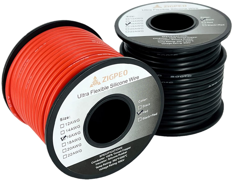 16 AWG Silicone Wire 100FT - Flexible Tinned Copper for RC & Automotive Use10