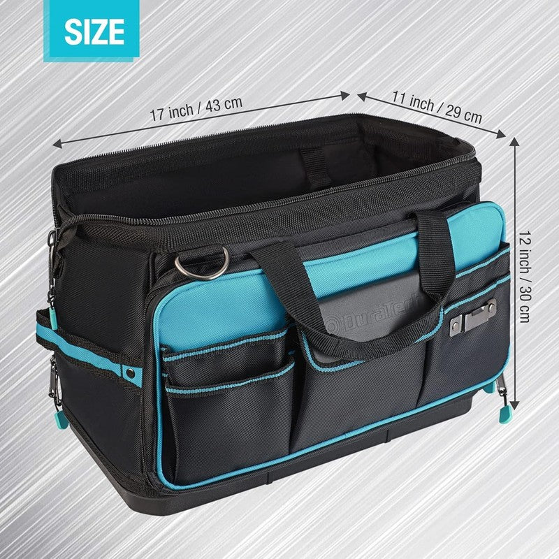 17" Wide Mouth Tool Bag 32-Pocket Organizer Waterproof Molded Base 840D Oxford6