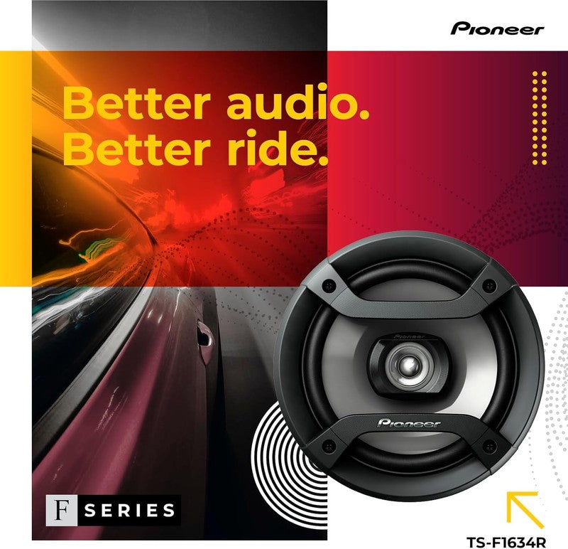 F Series TS F1634R 6.5” 2 Way Speakers (Pair) – 200W Max, Balanced Sound + Smoot1