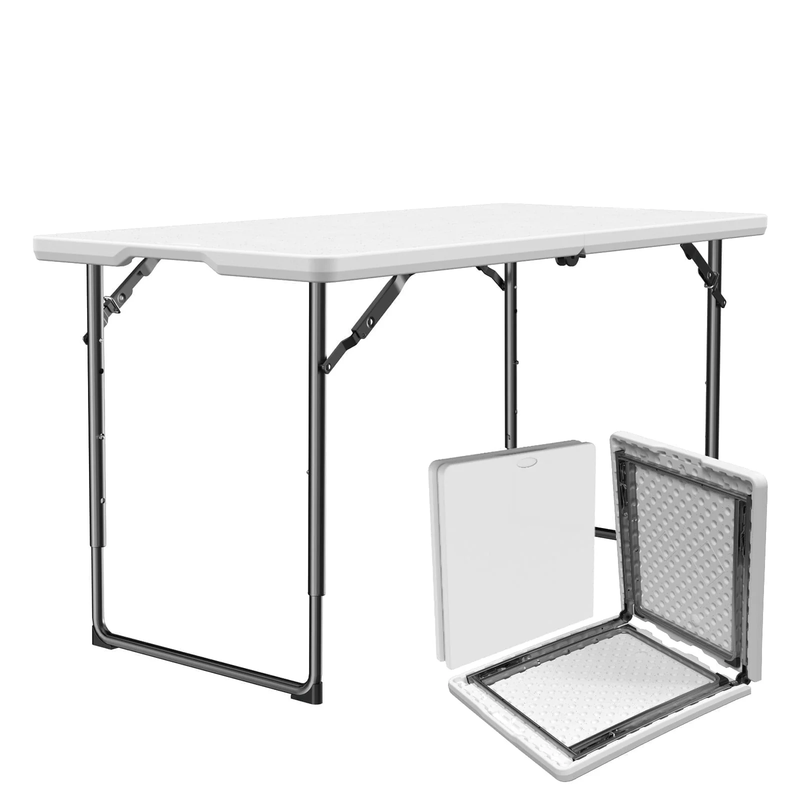 Folding Table 4 FT Lightweight Table, Plastic Rectangular Indoor Outdoor Table I0