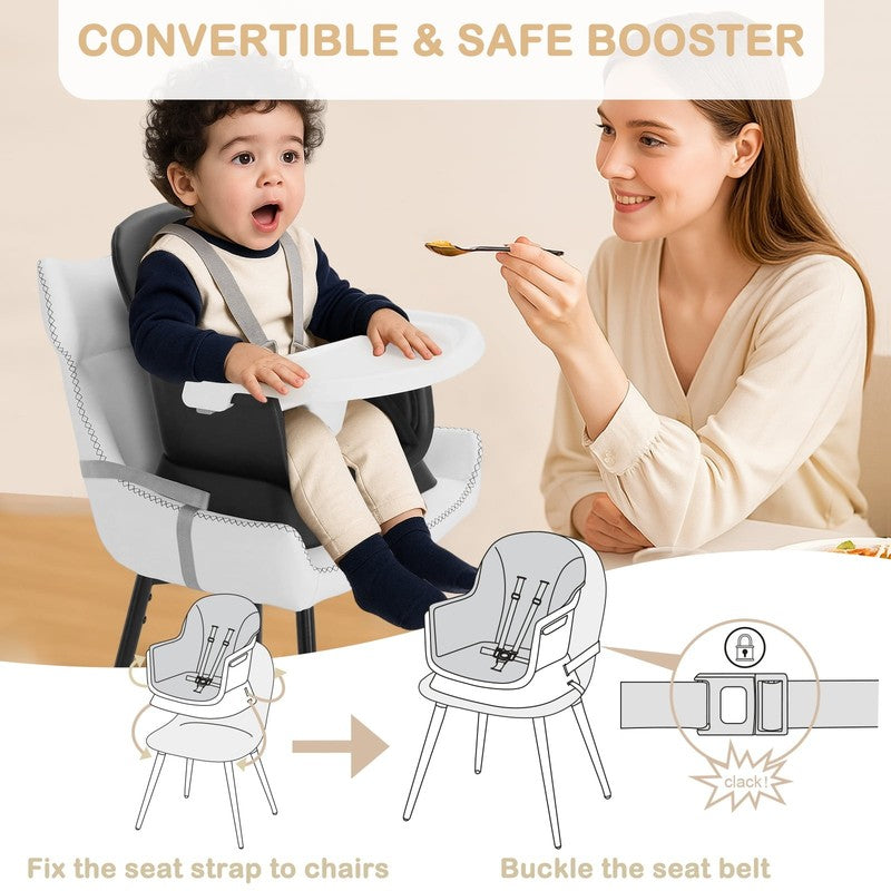 8 in 1 Baby High Chair, Toddler Dining Booster Seat for Eating, Grey6