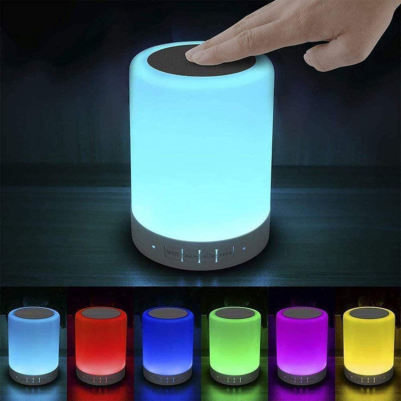 Touch Bedside Lamp - with Bluetooth Speaker, Dimmable Color Night Light, Outdoor8