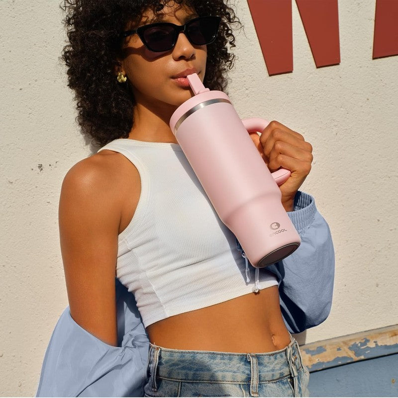 Cotton Candy 40 Oz Stainless Steel Tumbler with Handle & Straw   24H Insulation6