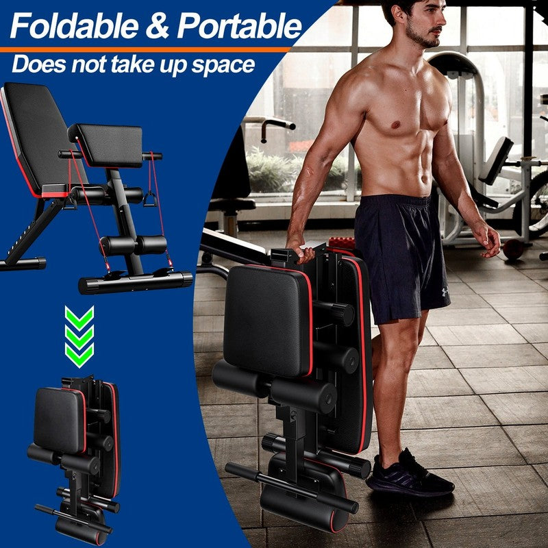 Versatile Adjustable Weight Bench with Resistance Bands, 780 Lbs Upgraded2