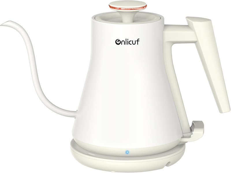 Gooseneck Electric Kettle 0.8L Stainless Steel Auto Off Boil Dry Matte White9