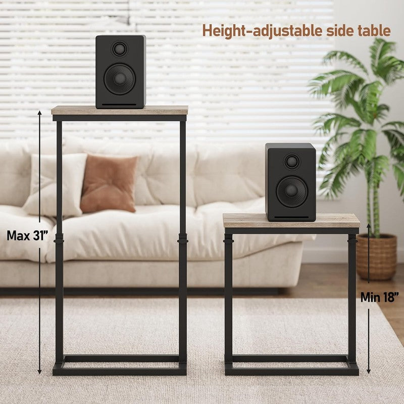 Greige End Table Side Sofa Table Tall Couch Table Living Room Bedroom1