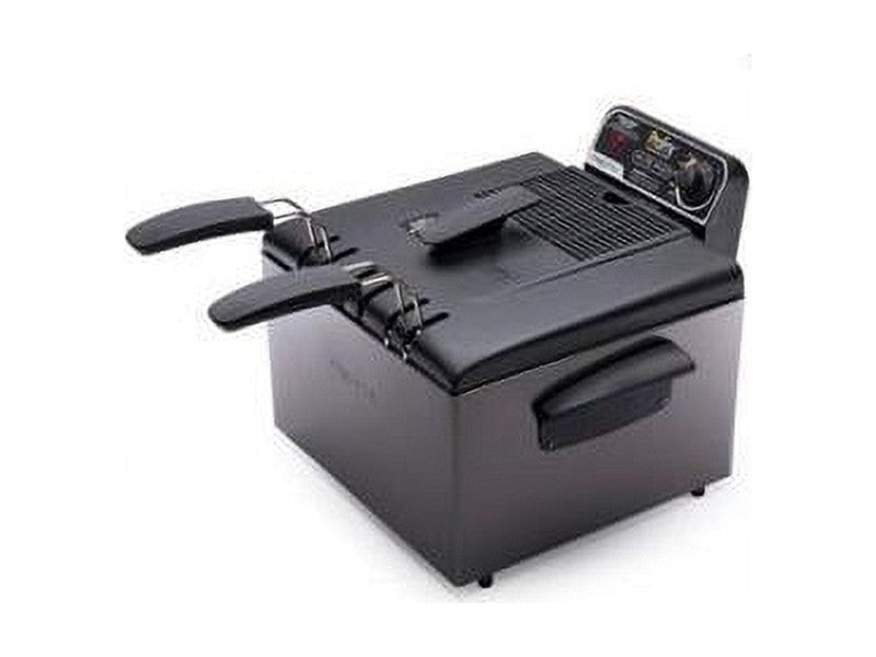 5 Qt Dual Basket Pro Fry Immersion Element Black Deep Fryer 054894