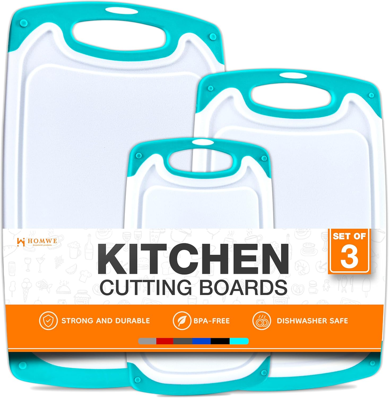 Cutting Boards for Kitchen - Bpa-Free Chopping Board - Different Sizes & Non Sli0