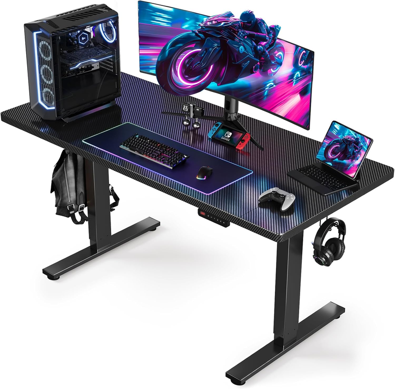 Electric Standing Desk Adjustable - 48 X 24 Inch Sit Stand up Desk with Cable Ma10