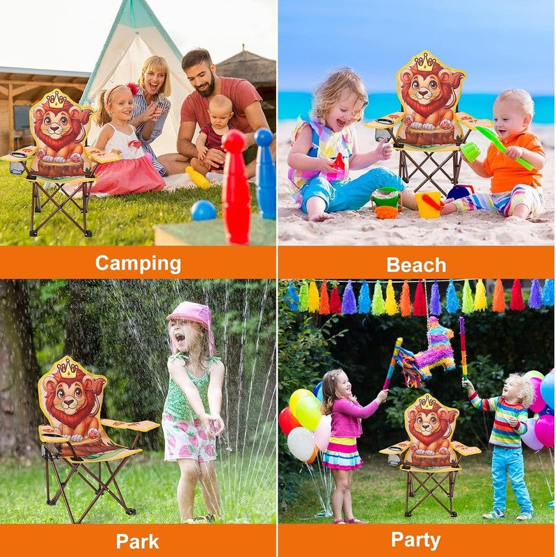 Kids Folding Outdoor Camping & Lawn Chair w/ Cup Holder & Carry Bag5