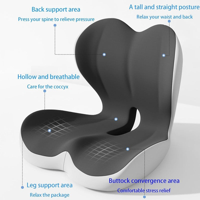 L Shaped Seat Cushion for Long Sitting,Memory Foam Ergonomic Back Support Drivin1